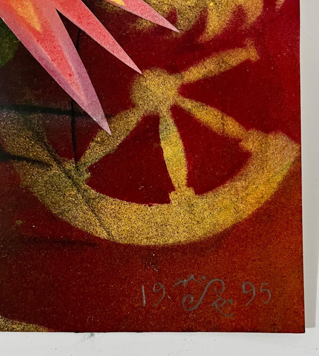 Abstract Surrealist Spray Paint Painting Mixed Media Fleur D’Nuit Mason Rader