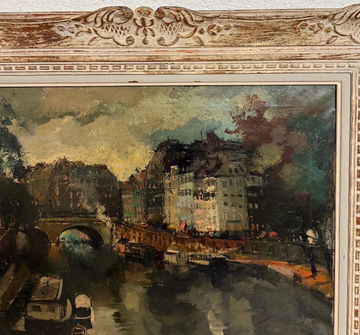 Expressionist Oil Painting Paris Scene View Architectural Visionism Olivier Foss