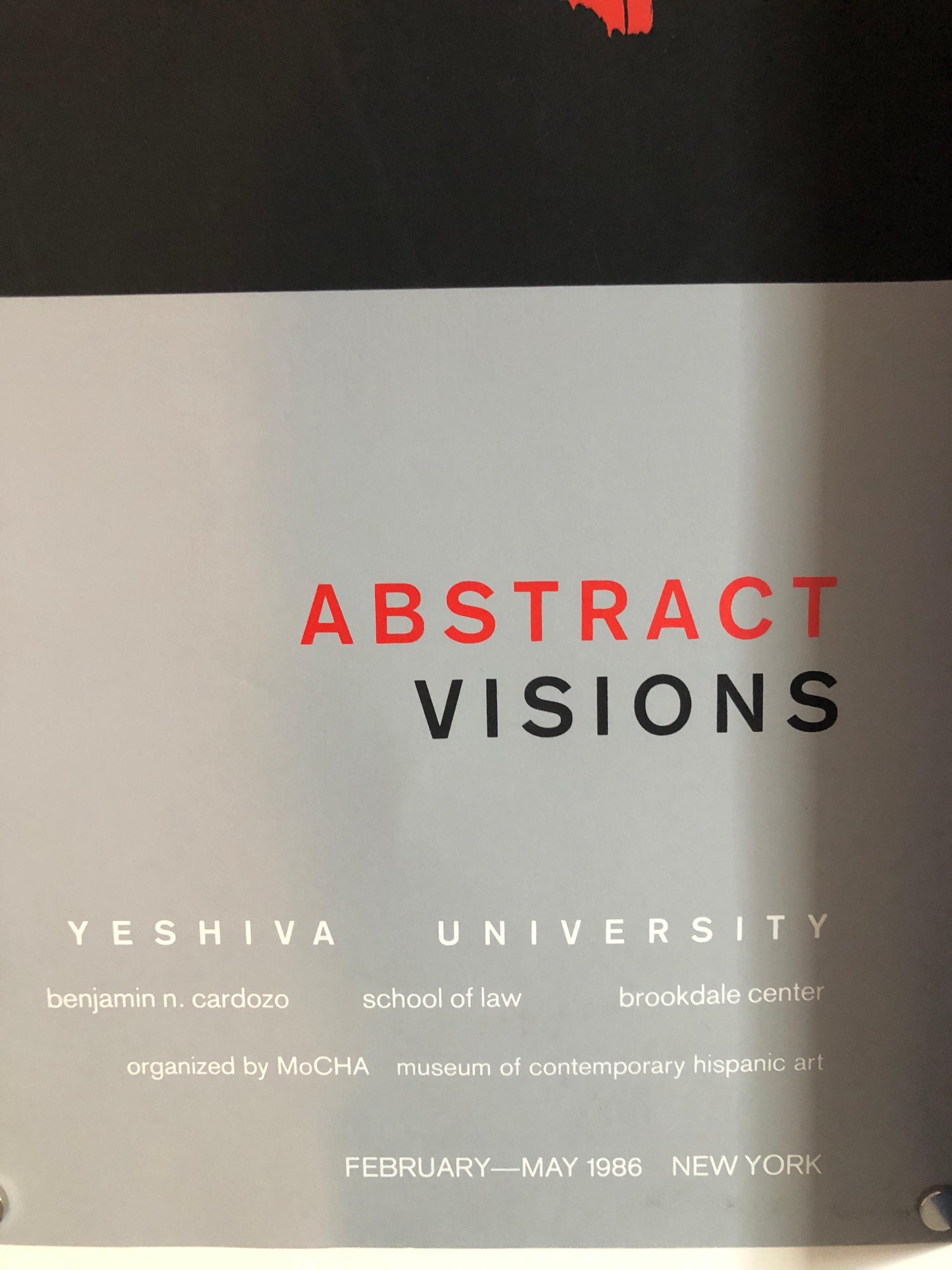 Screen Print Poster Construction "Abstract Visions" Latin American Kinetic Art