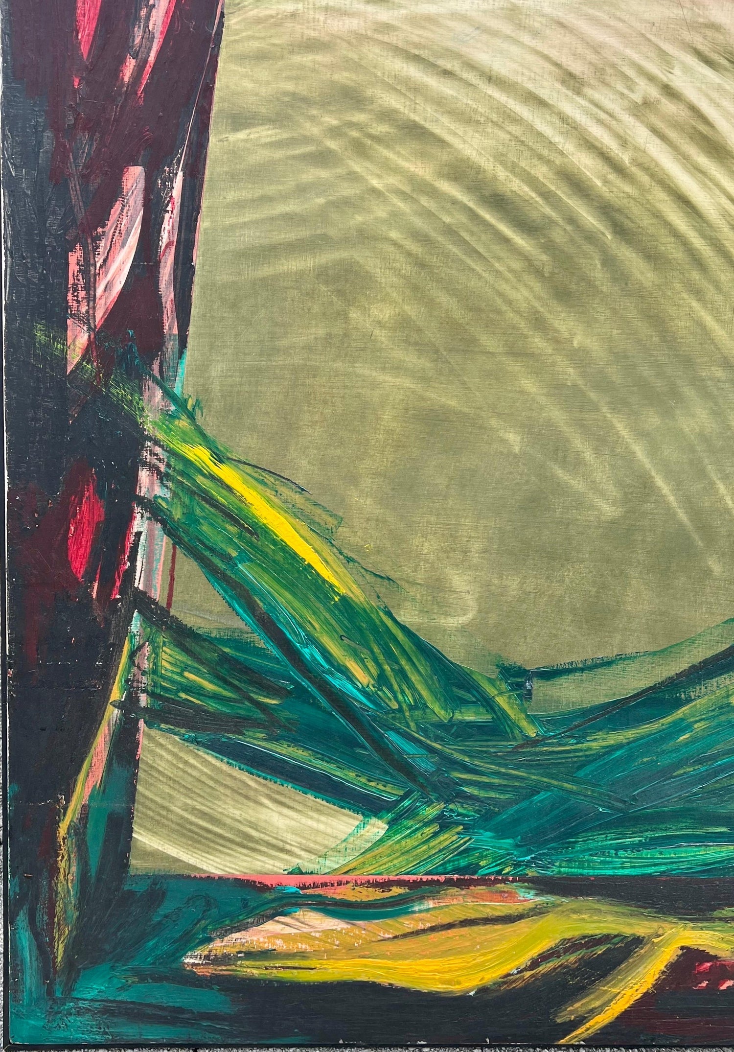 Large California Modernist Abstract Laddie John Dill Abstract Oil Painting Art