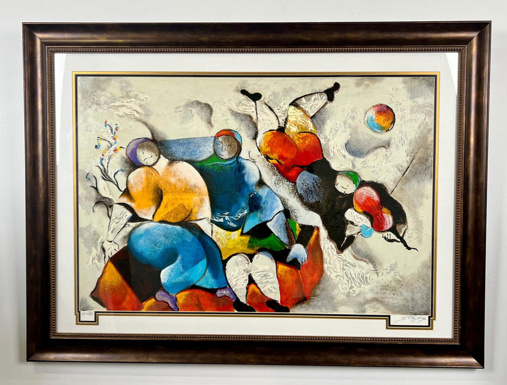 Silkscreen on Canvas Musical Belle Epoque Composition Alexander & Wissotzky