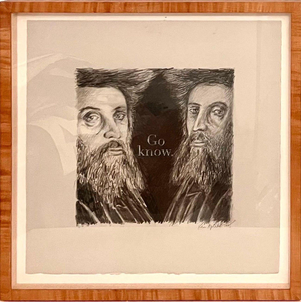 Ken Aptekar Contemporary Conceptual Judaica Art Drawing Go Study Chasidic Rabbis