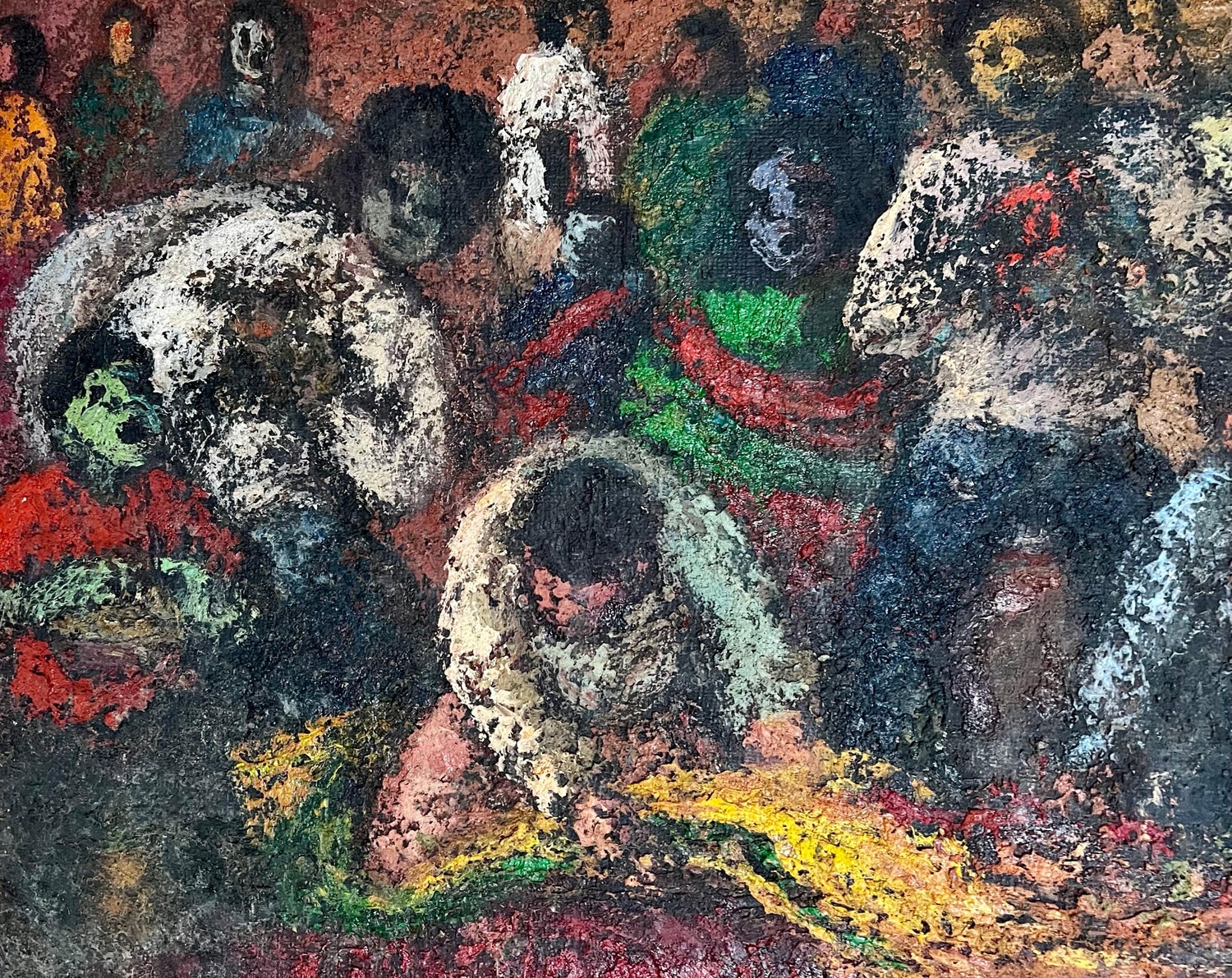 Peruvian Expressionist Oil Painting Miguel Aybar Modernist Latin American Art