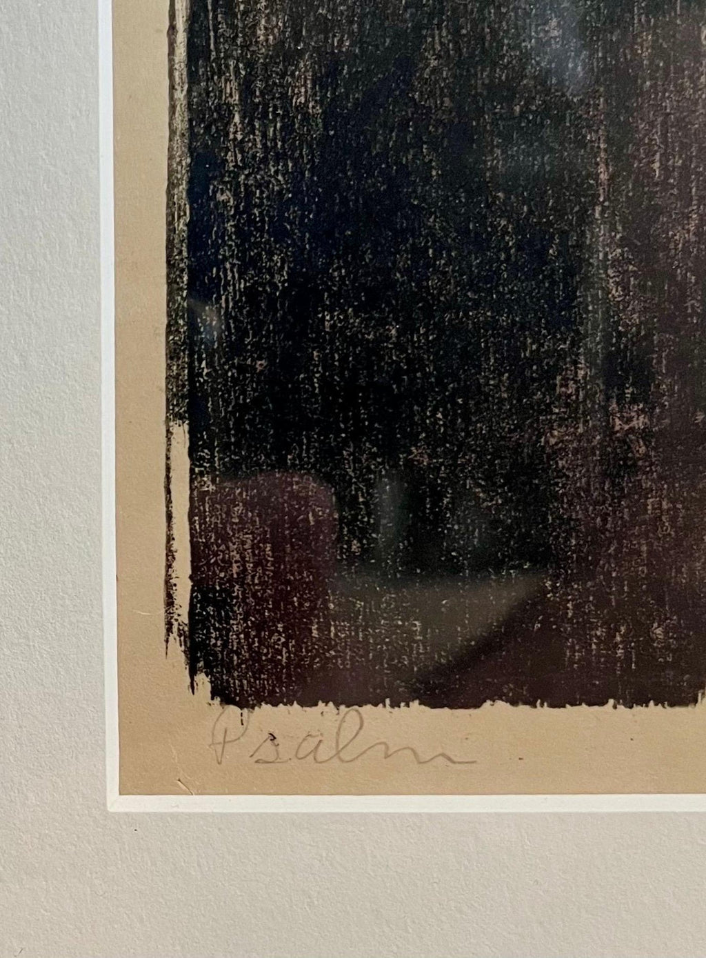 Jewish Rabbi Looking Heavenward German Expressionist Woodcut Israeli "Psalm"