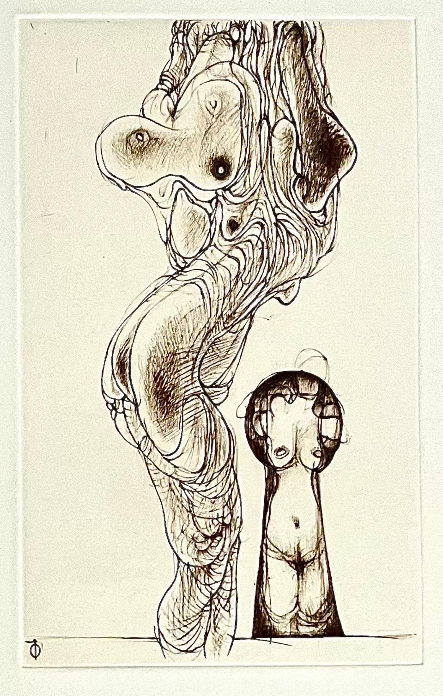 German Surrealism Abstract Surrealist Lithograph Hans Bellmer