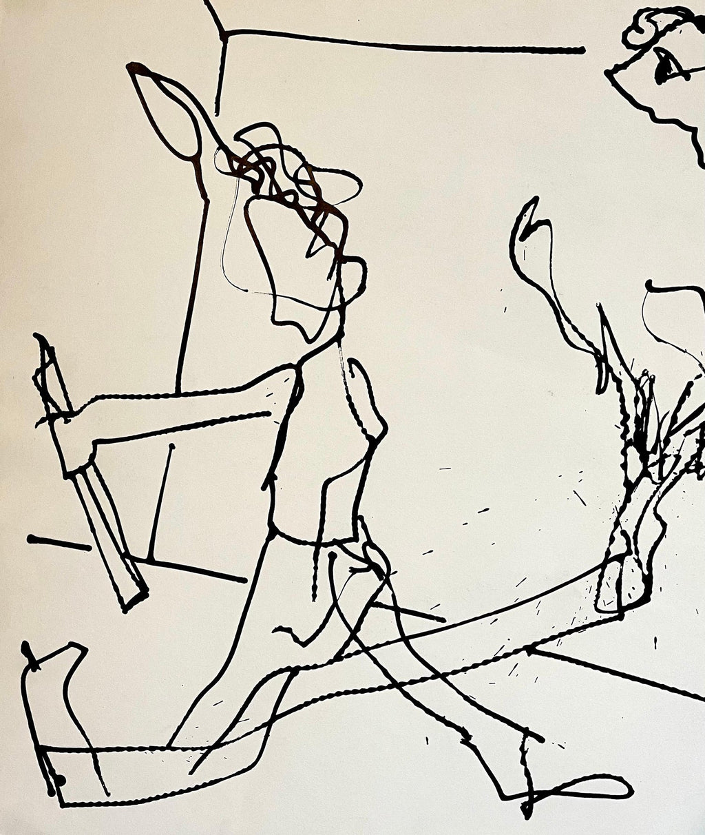 New York School Abstract Expressionist Drawing Watercolor Painting Carmen Cicero