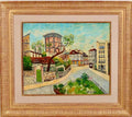 French Impressionist Oil Painting Elisee Maclet Paris Montmartre Street Scene