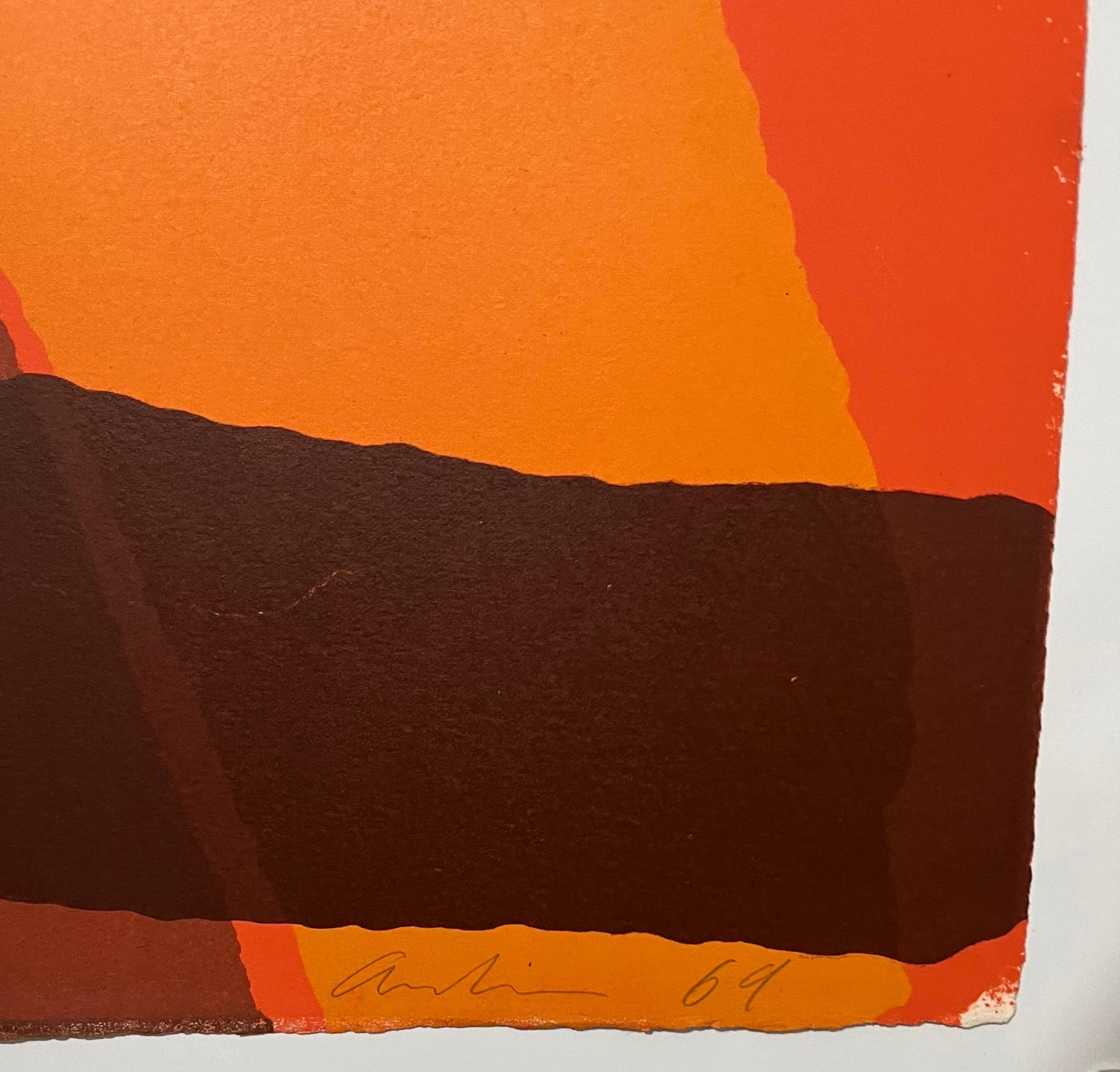 Mod Abstract Expressionist Modernist Lithograph Edward Avedisian Color Field Art