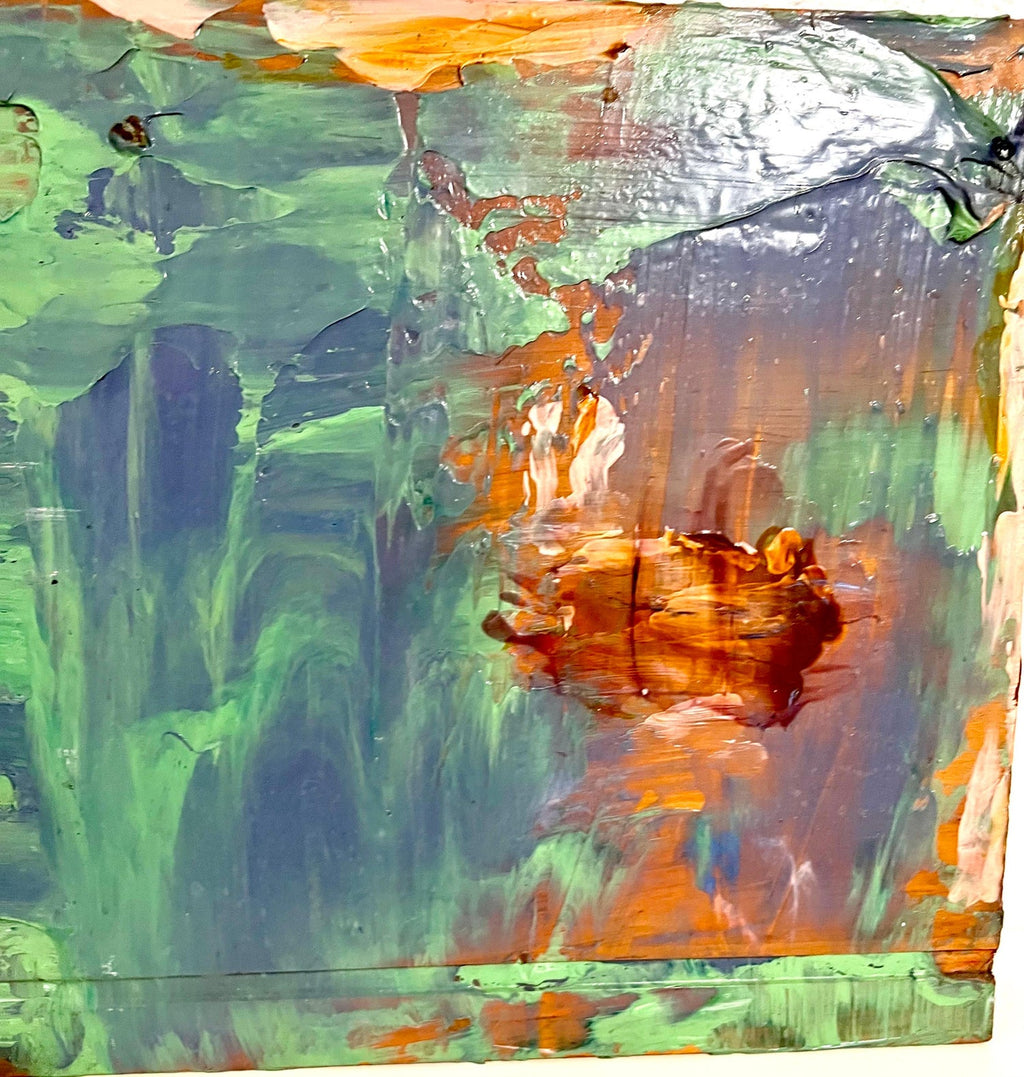 Modernist Gestural Abstract Color Field Painting Woman Artist Francine Tint