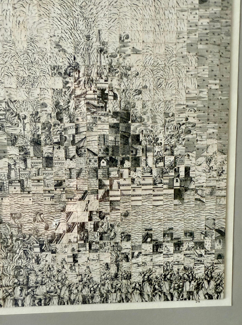 Original Guggenheim Museum Exhibited Jiri Kolar Collage Tower of Babel