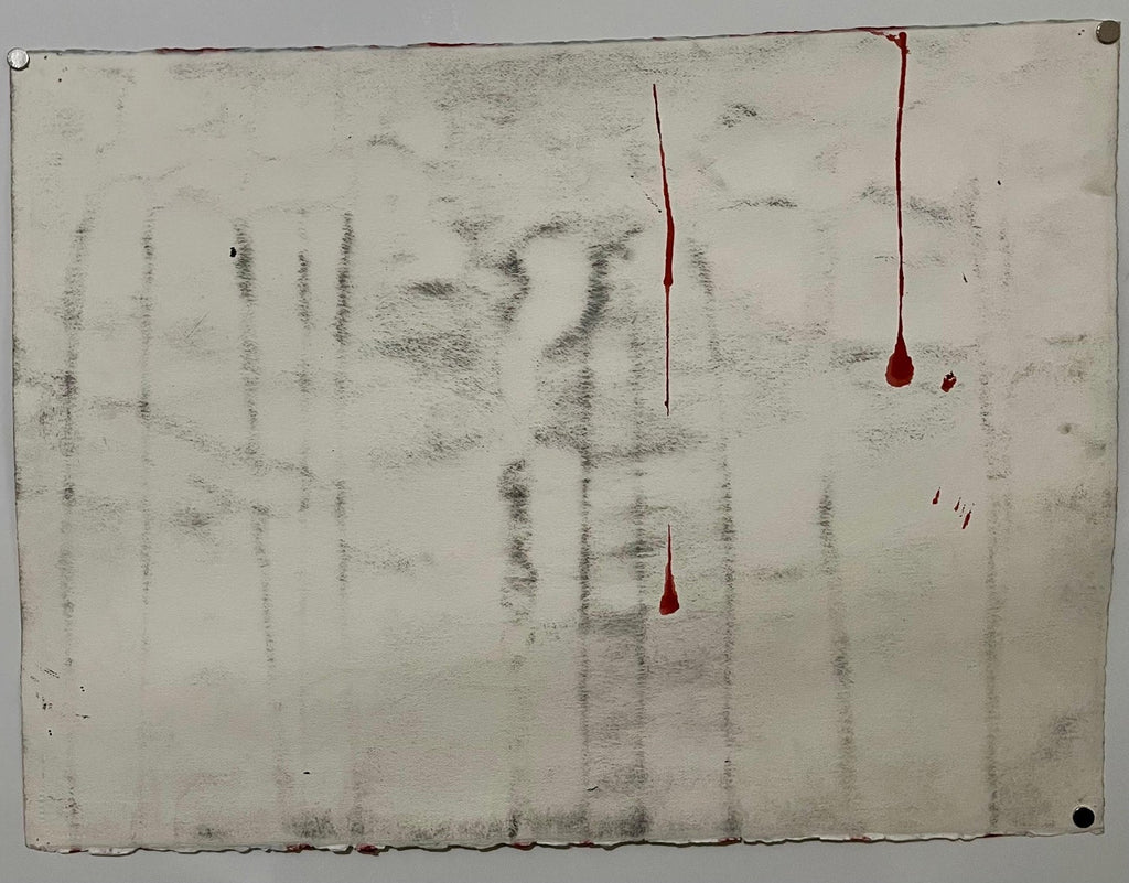 Bold Graphic Abstract Expressionist Mixed Media Painting Richard Snyder NYC Art