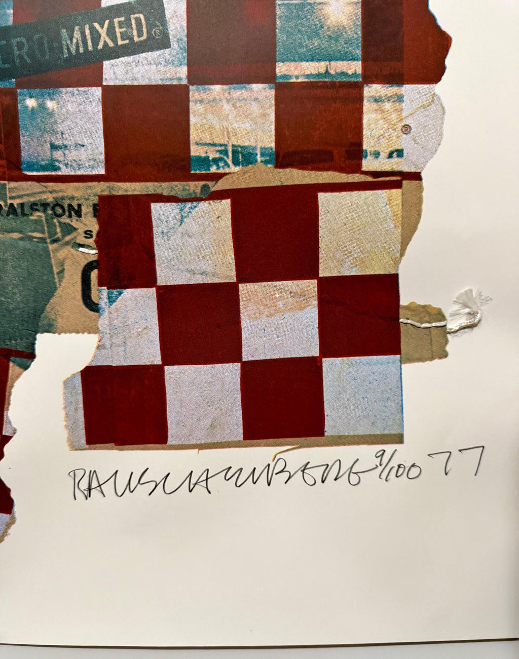 Large Pop Art Screenprint Collage Photo Lithograph Goat Chow Robert Rauschenberg
