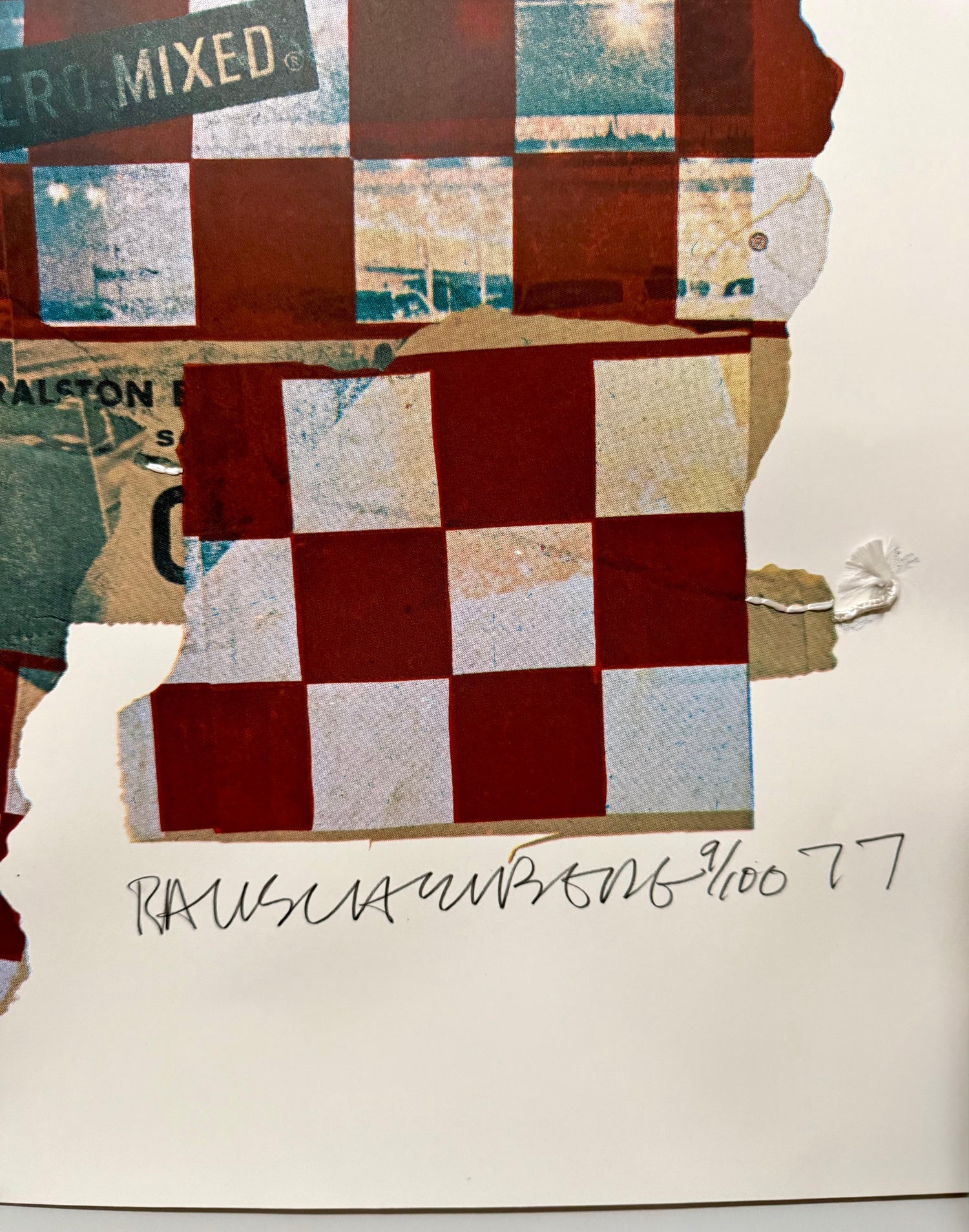 Large Pop Art Screenprint Collage Photo Lithograph Goat Chow Robert Rauschenberg