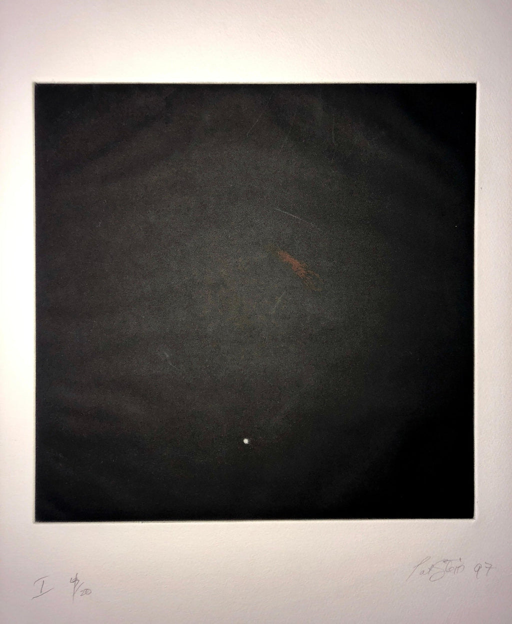 Comet, Outer Space Dark Series Aquatint Etching Color Abstract Expressionist