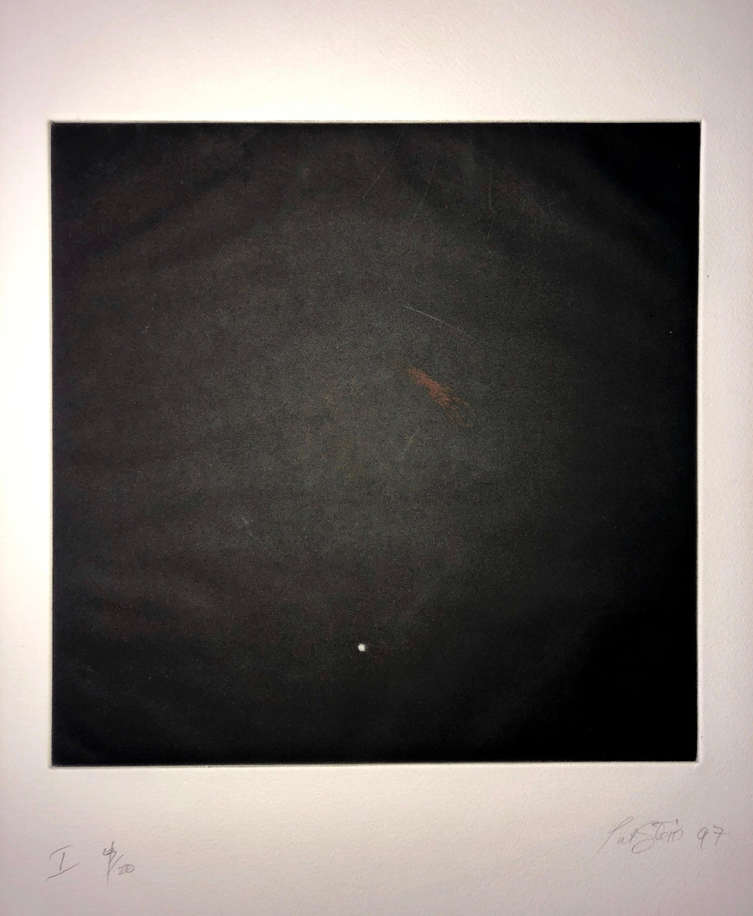 Comet, Outer Space Dark Series Aquatint Etching Color Abstract Expressionist