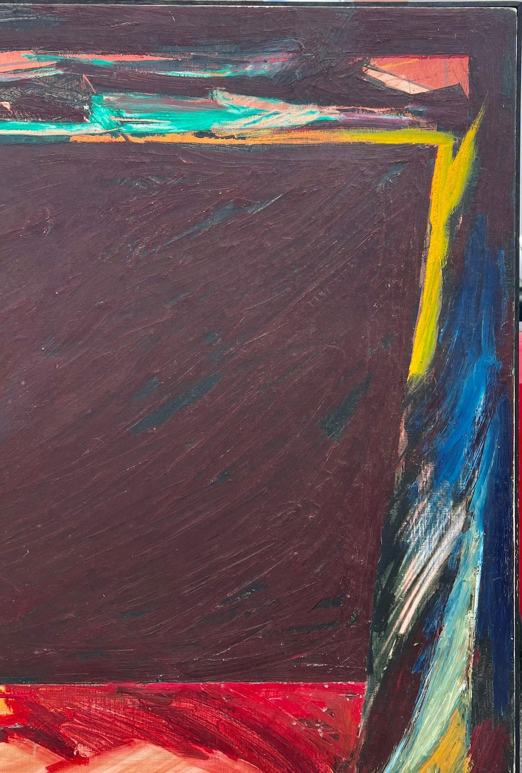 Large California Modernist Abstract Laddie John Dill Abstract Oil Painting Art