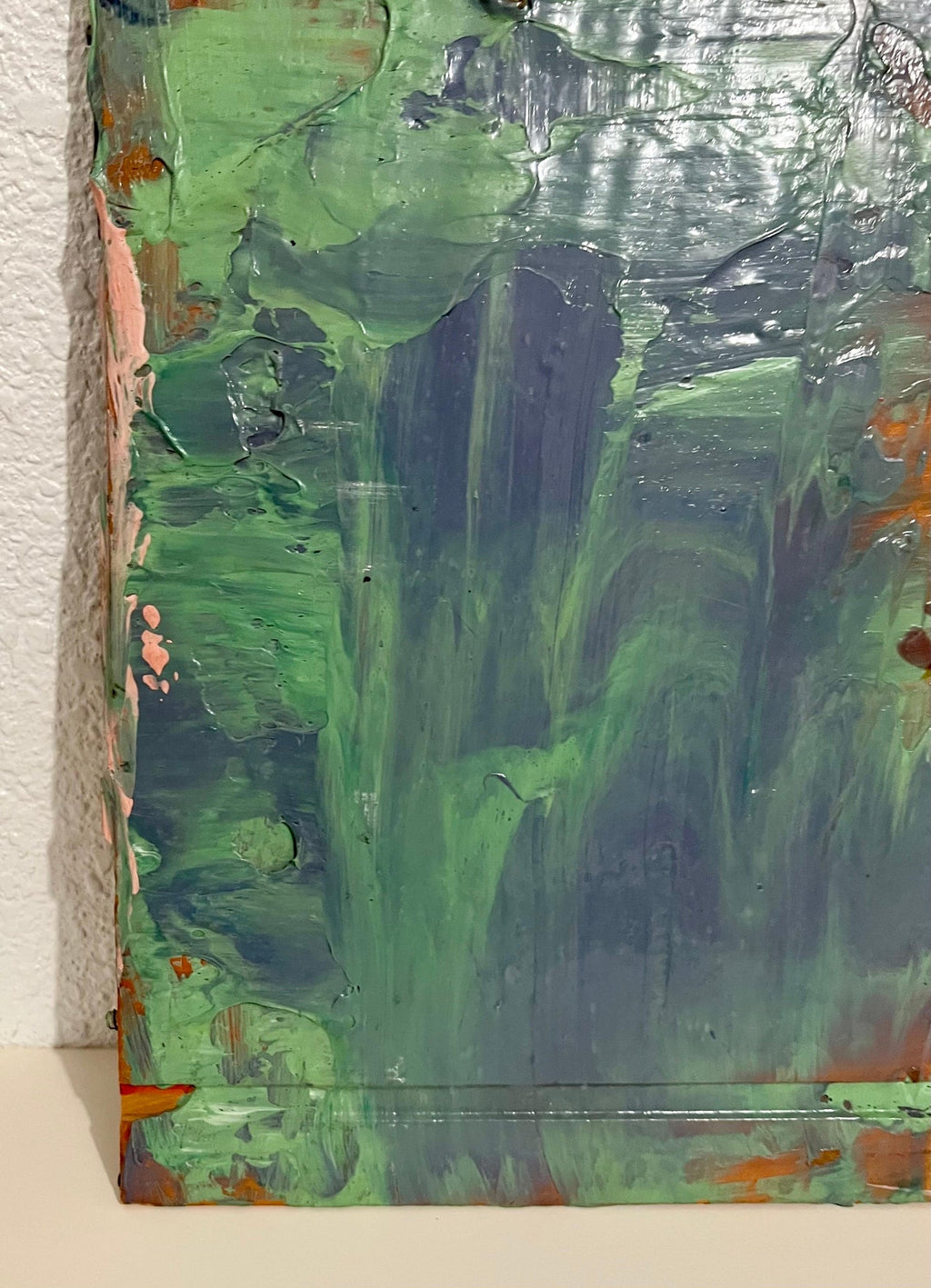 Modernist Gestural Abstract Color Field Painting Woman Artist Francine Tint