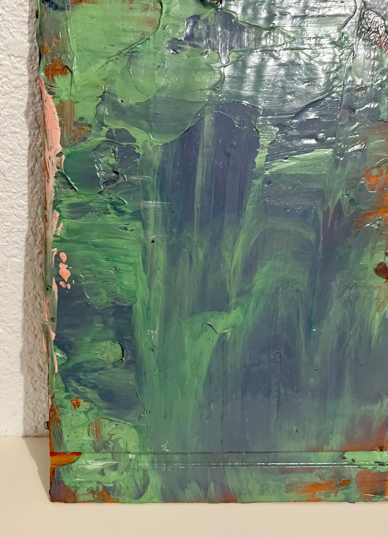 Modernist Gestural Abstract Color Field Painting Woman Artist Francine Tint