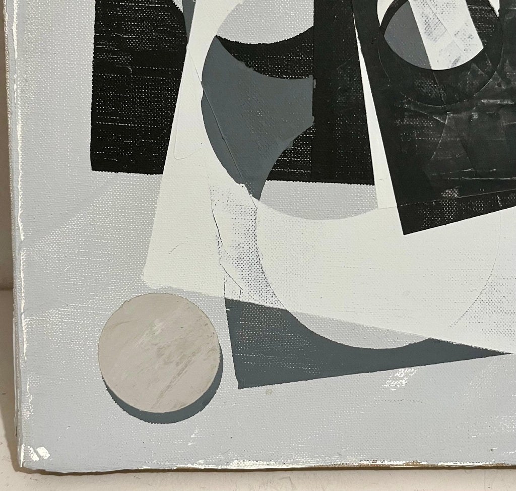 American Figurative Abstract Geometric Mixed Media Painting Judy Rifka