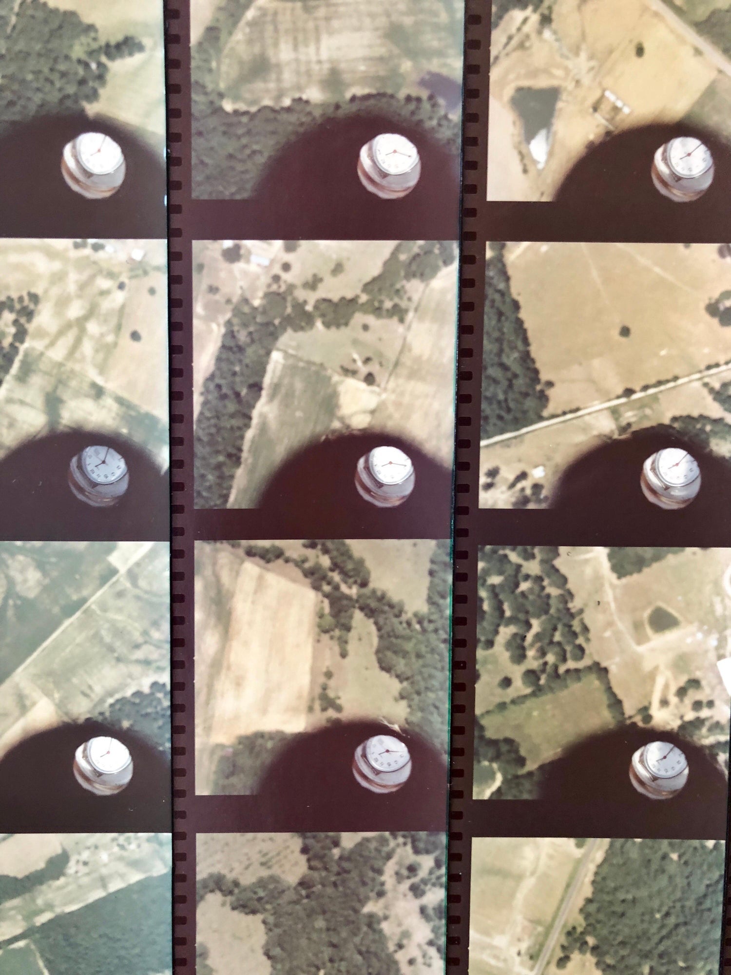 1979 Square Time Indiana, Photo Mosaic Collage Aerial Photograph, Female Aviator