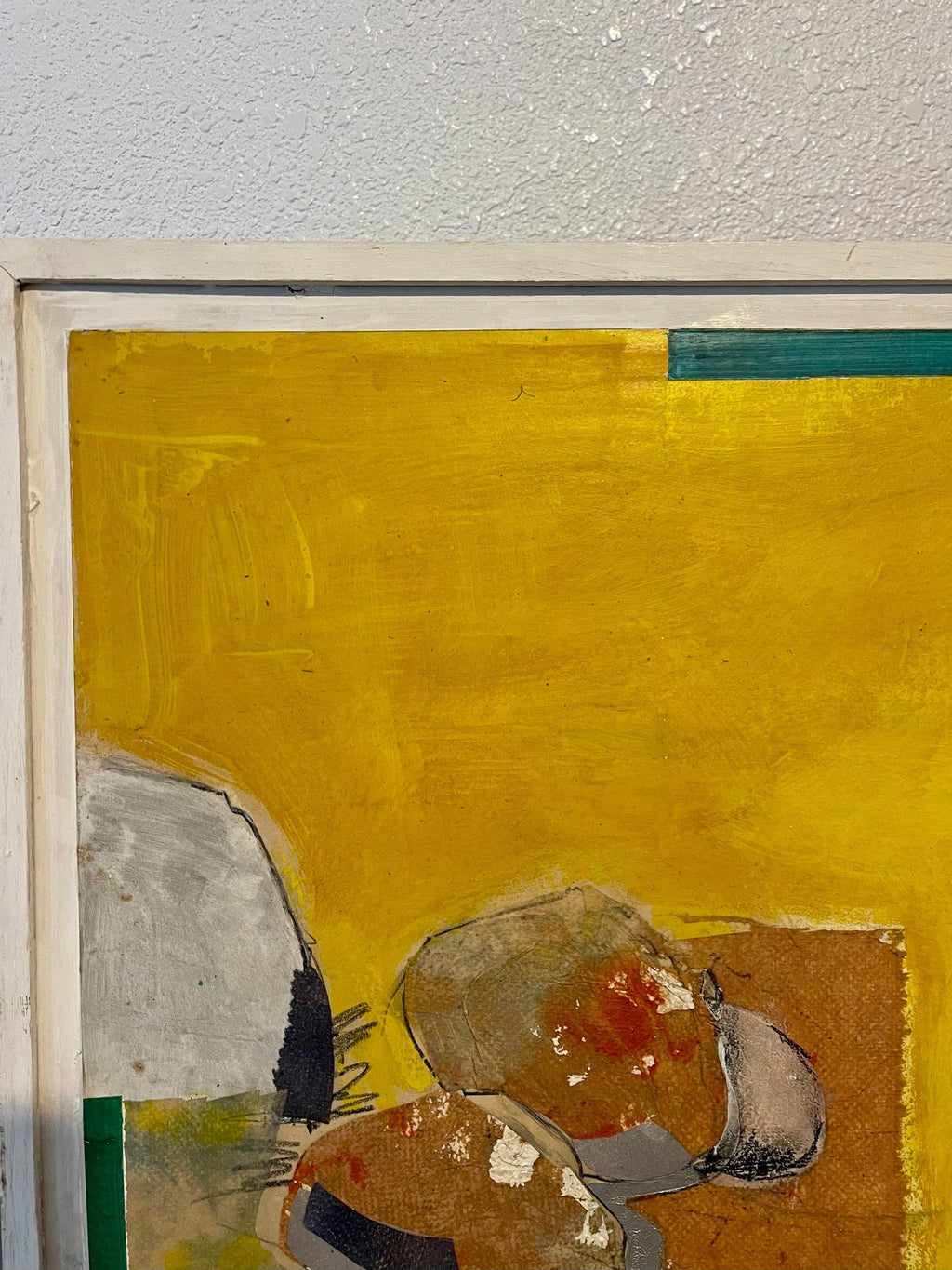 1970 Mod Surrealist Painting Collage David Hare Abstract Landscape Summer Land