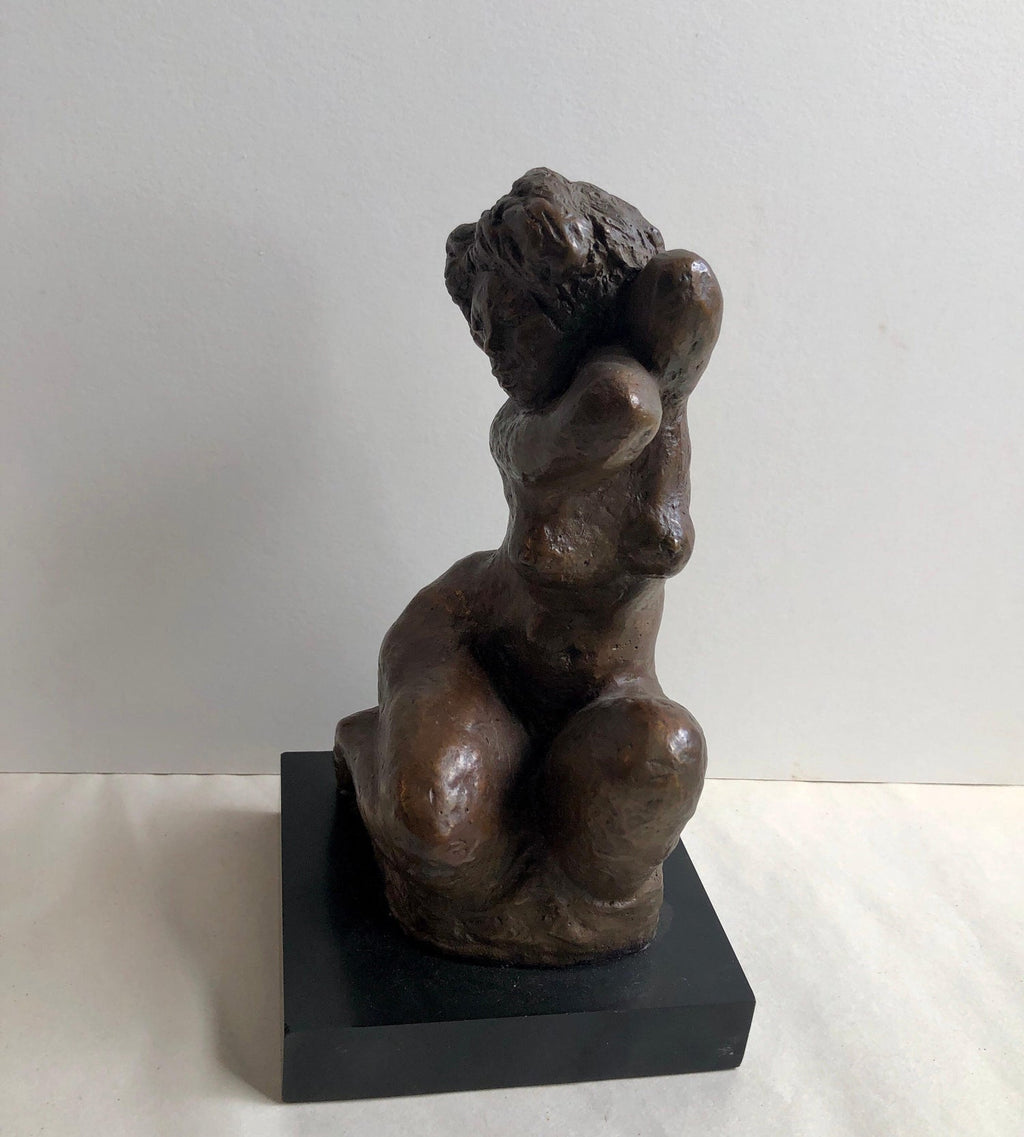 Bronze Female Nude Sculpture Modernist, WPA, New York Chelsea Hotel Artist