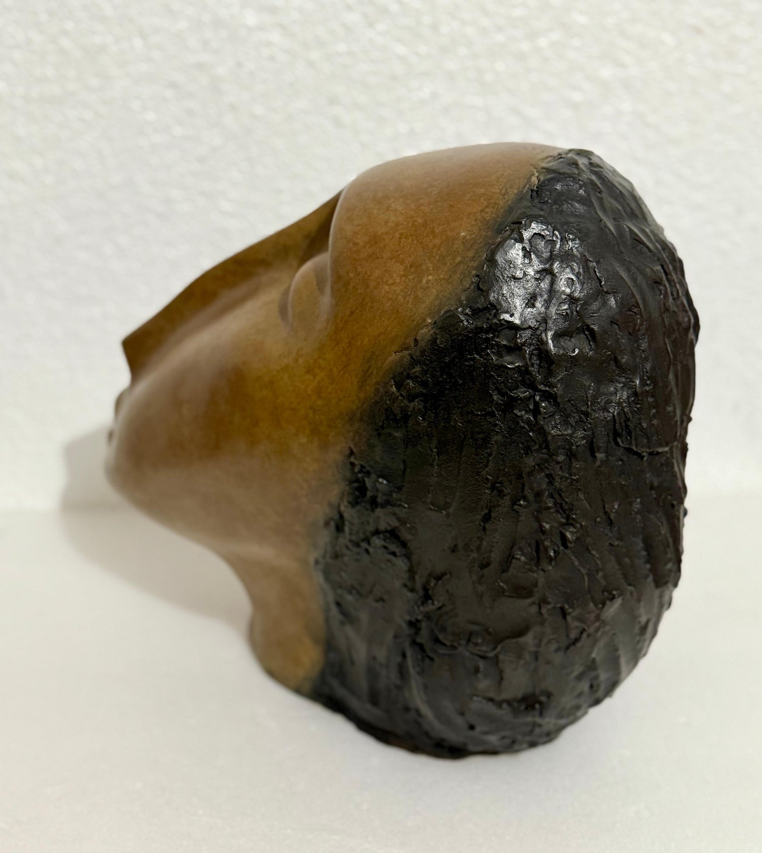 Large Bronze Sculpture Woman Head, After Modigliani, Ruth Bloch Israeli Artist