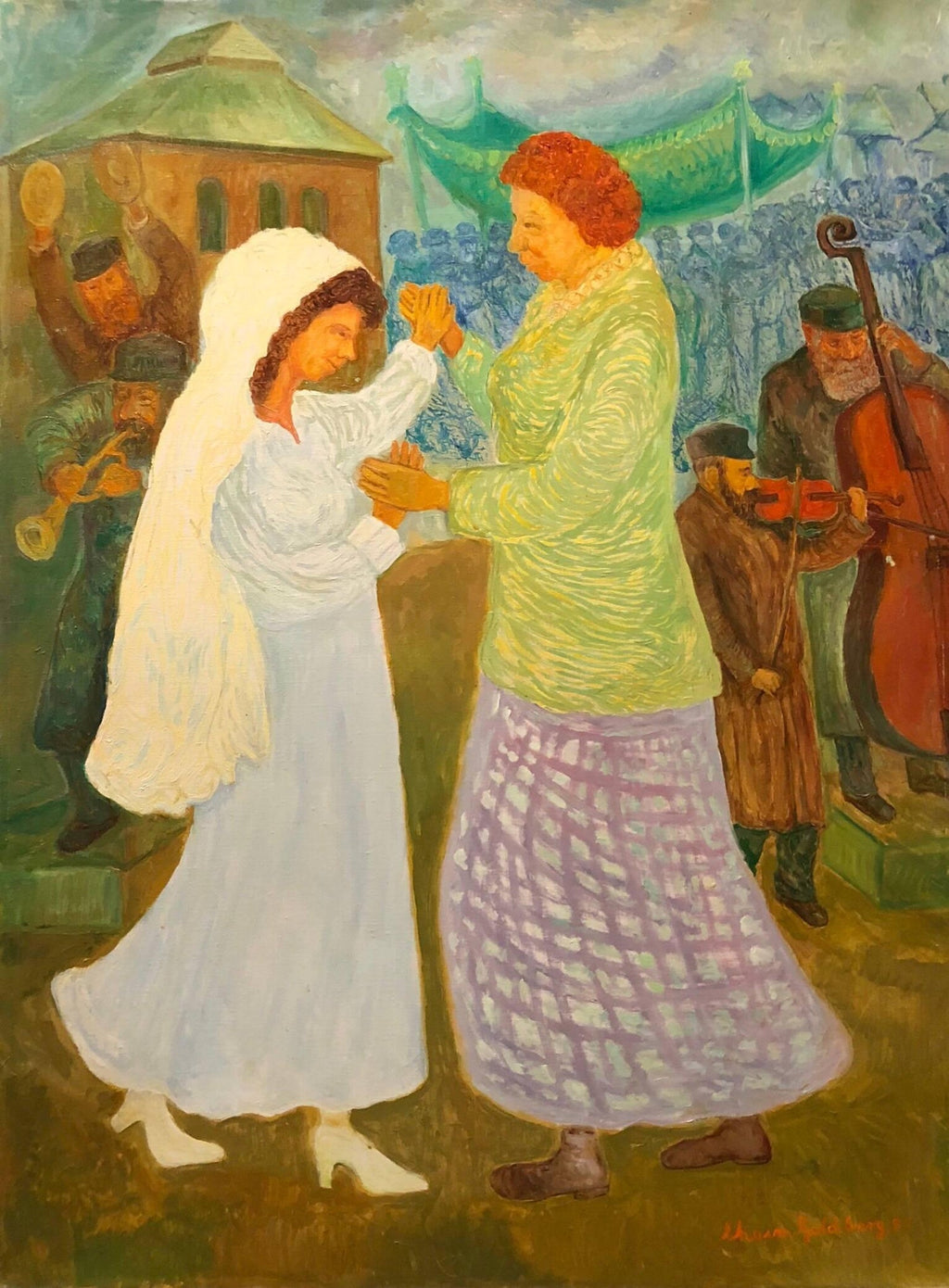 Music Lesson, Judaica Painting, Shtetl Life