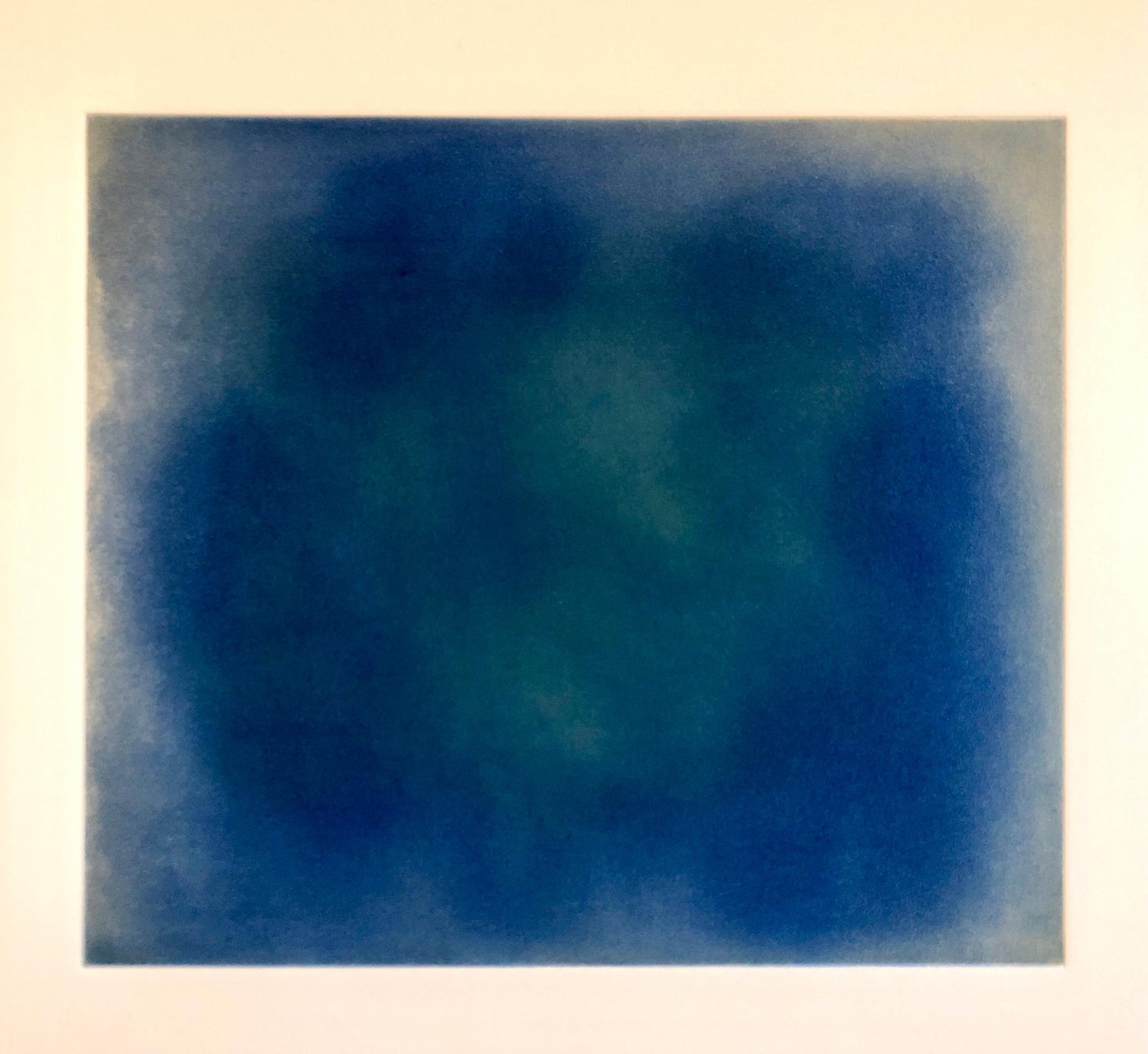 Comet, Outer Space Dark Series Aquatint Etching Color Abstract Expressionist