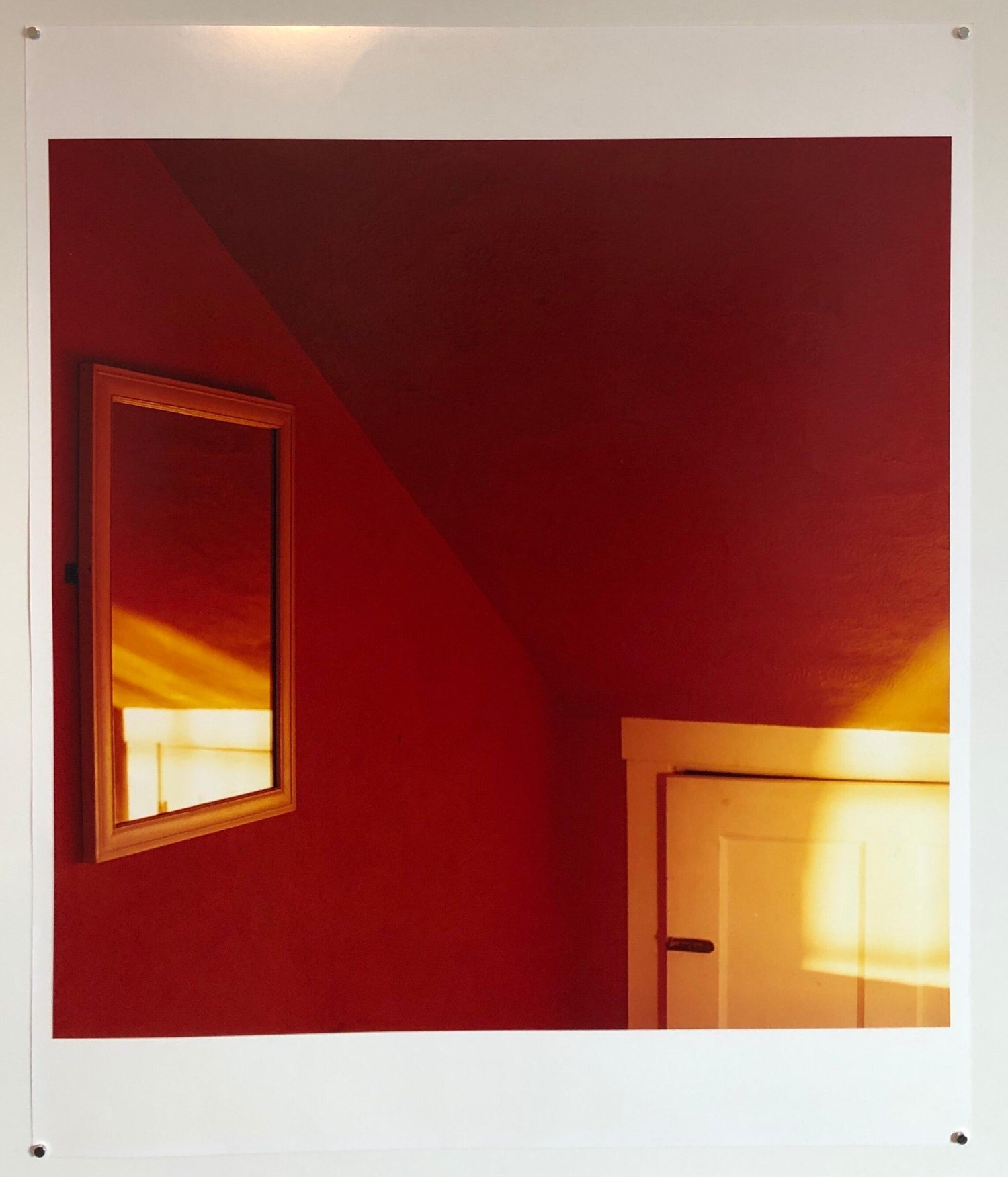 Sunset in the Red Room Large Format Photo 24X20 Color Photograph Beach House RI