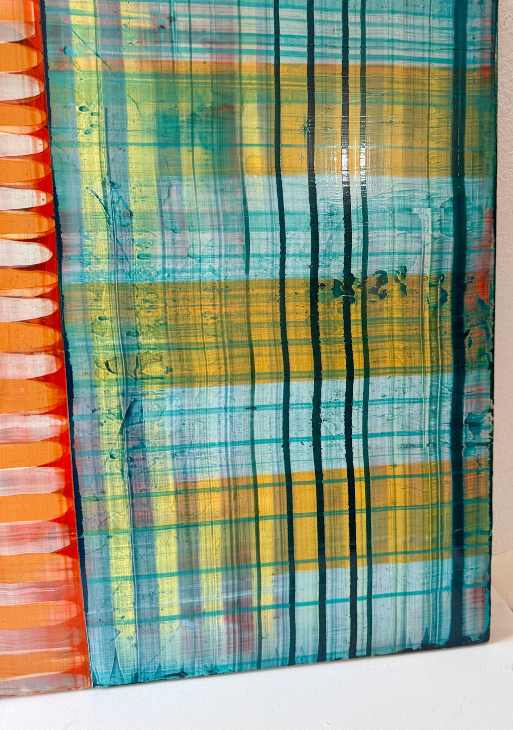 Large Modernist Painting Contemporary Abstract Art Paul Aho, Palm Beach, Florida