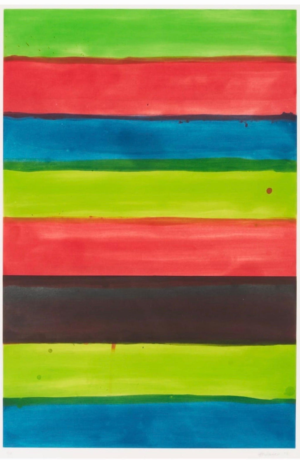 Large Abstract Color Aquatint Etching Jazz Mary Heilmann American Modernist Art