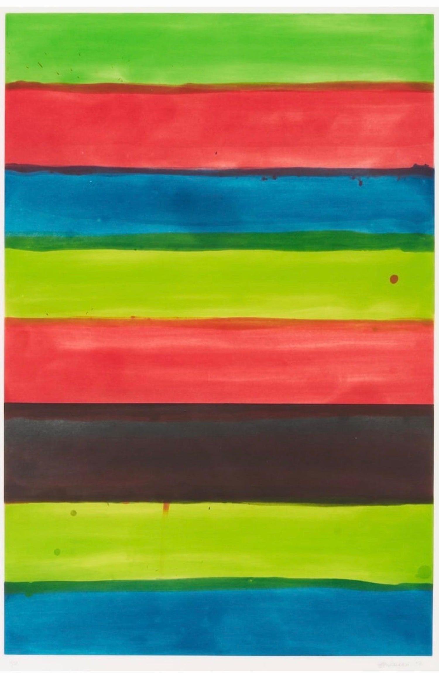 Large Abstract Color Aquatint Etching Jazz Mary Heilmann American Modernist Art