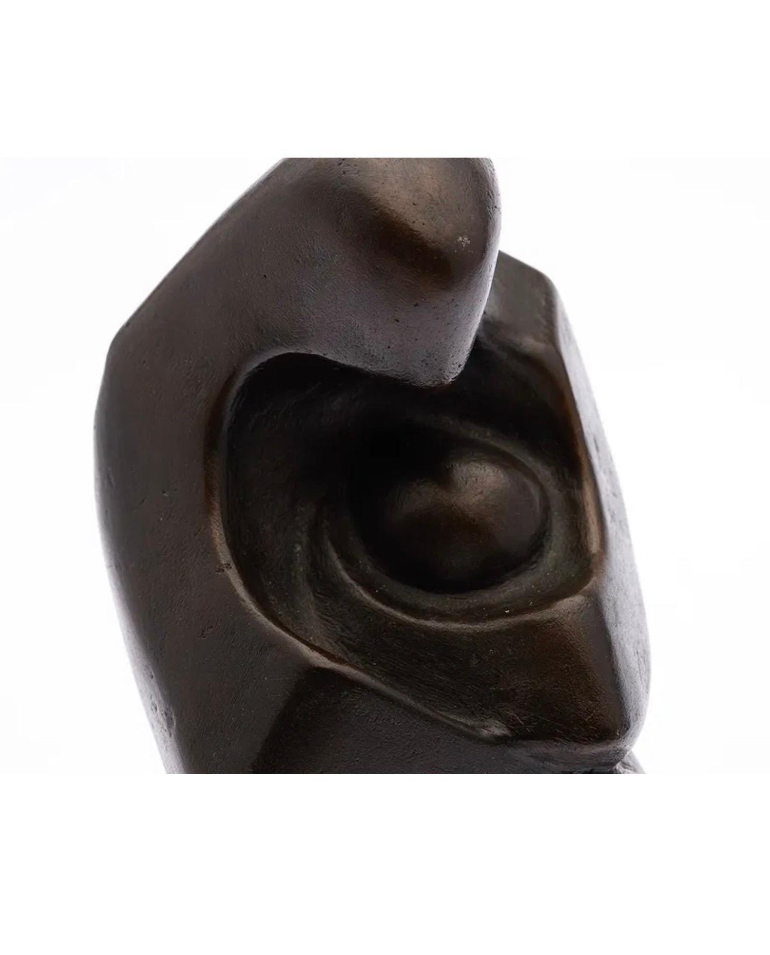 Modernist Israeli Bronze Sculpture Abstract Mother & Child Zvi Yehuda Aldouby