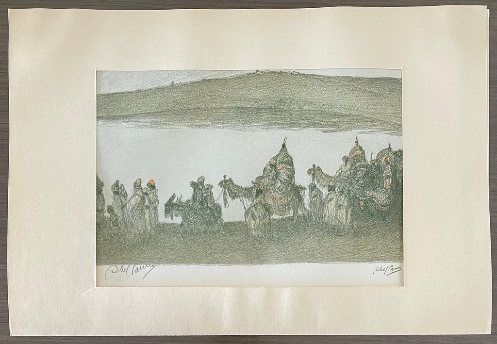Rare Judaica Chevron Bezalel Zeev Raban Chromolithograph (made in Palestine)