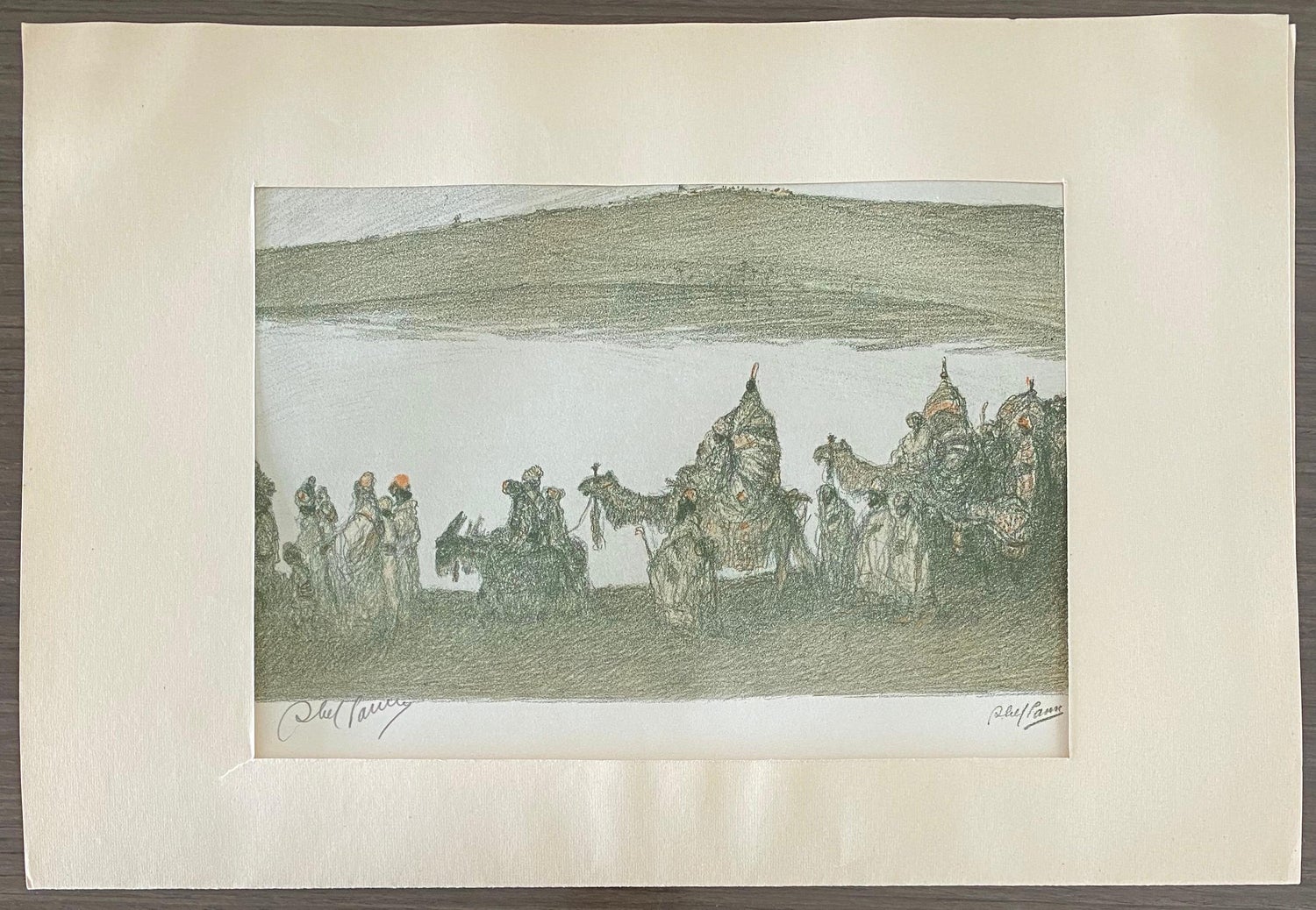 Rare Judaica Chevron Bezalel Zeev Raban Chromolithograph (made in Palestine)