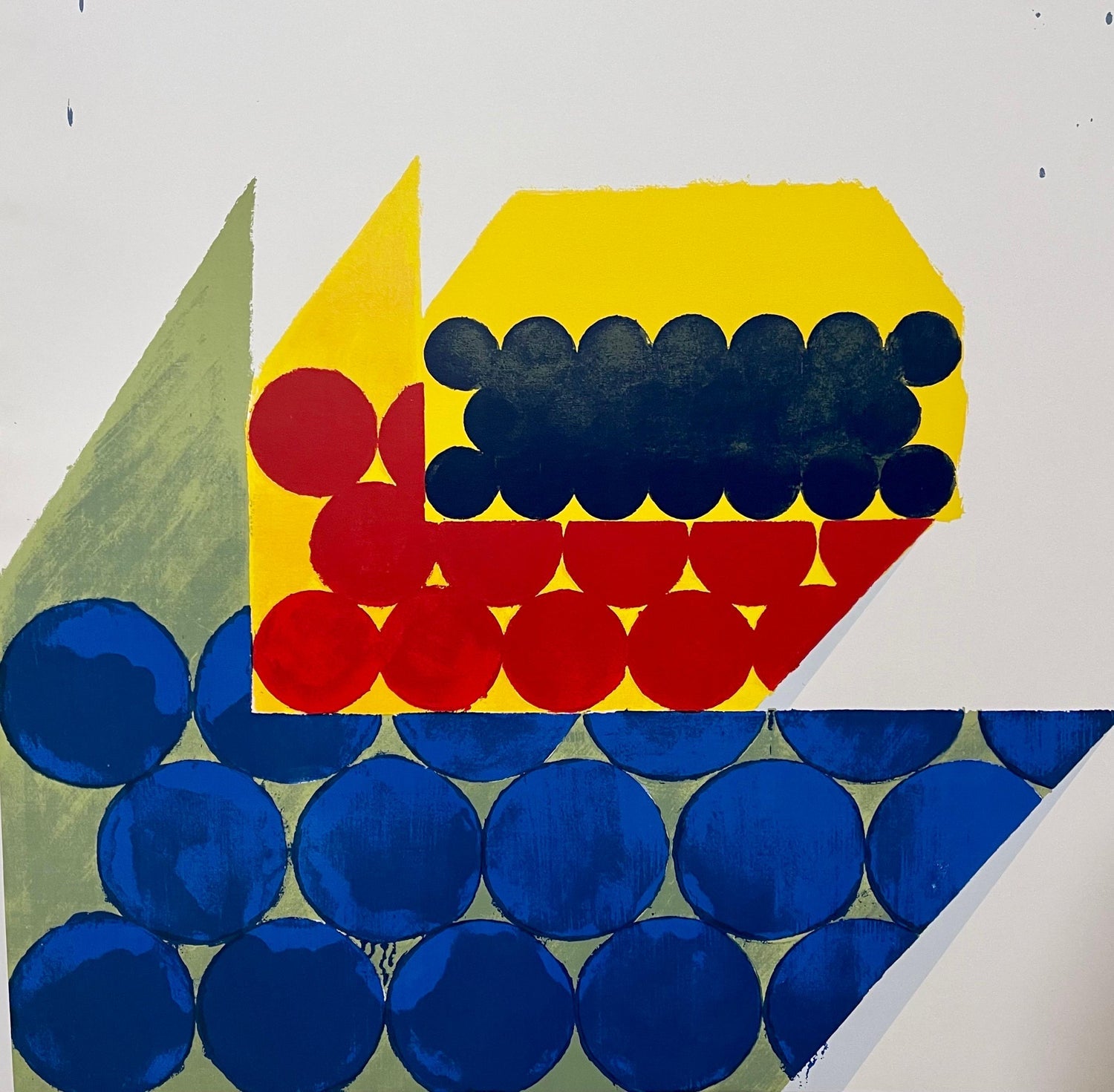 Abstract Minimalist Color Silkscreen Print Richard Smith On The Bowery Pop Art