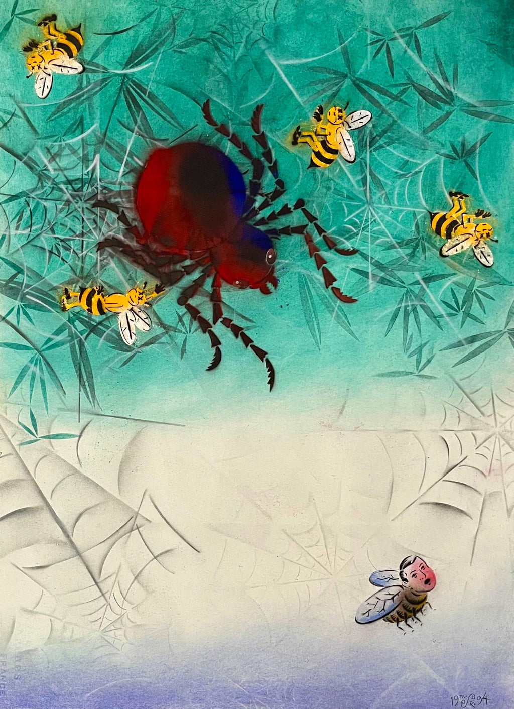 Abstract Surrealist Spray Paint Mixed Media The Dump Mason Rader