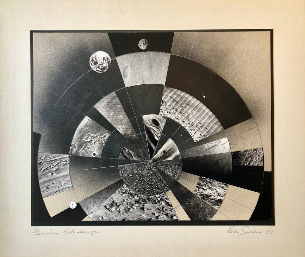 Planetary Kaleidoscope, Photo Mosaic Collage Space Photograph, Feminist Aviator