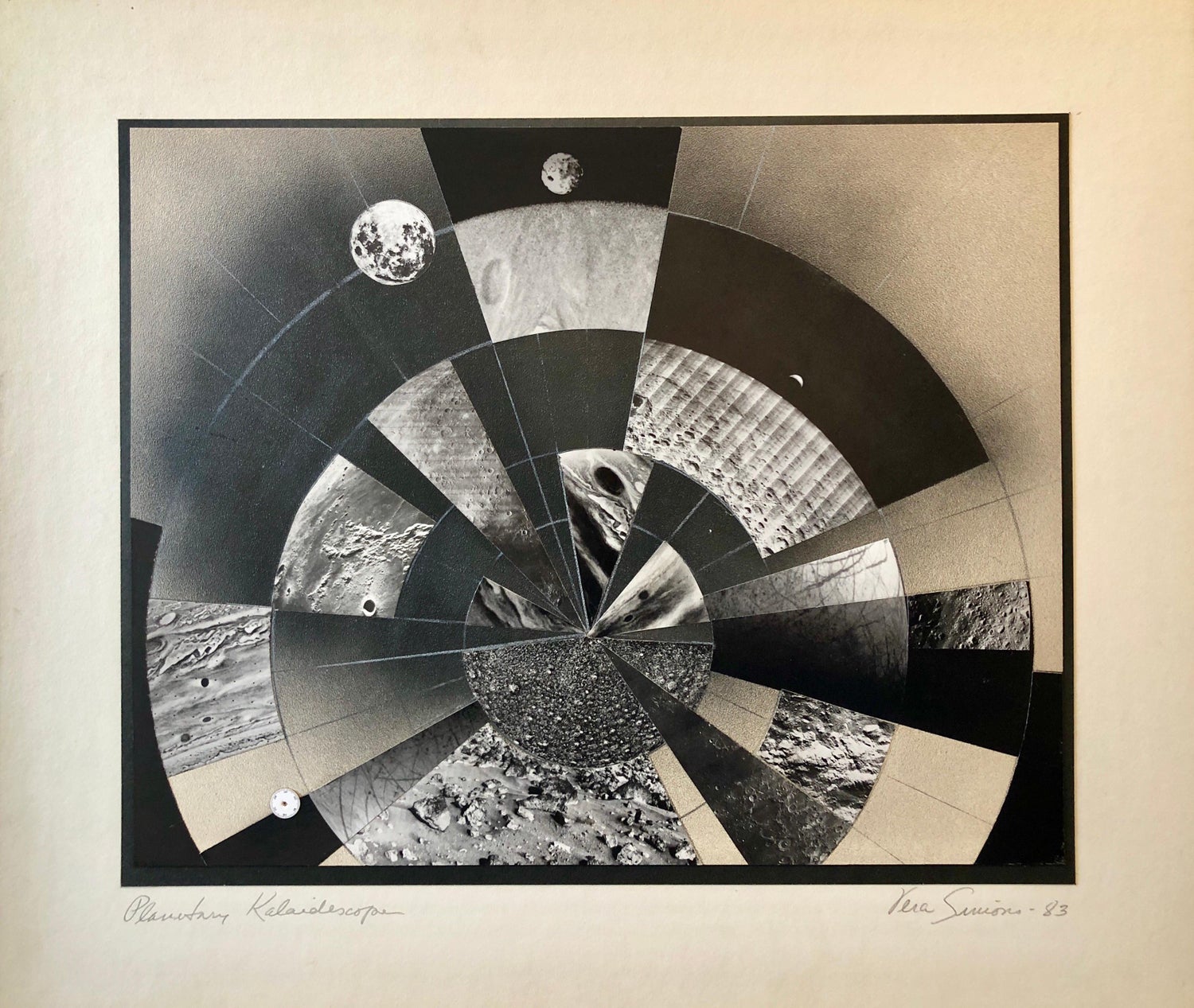 Planetary Kaleidoscope, Photo Mosaic Collage Space Photograph, Feminist Aviator