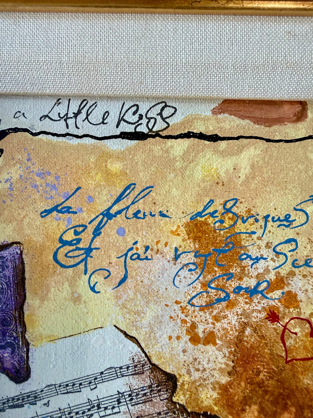 Silkscreen on Canvas Musical Belle Epoque Composition Alexander & Wissotzky