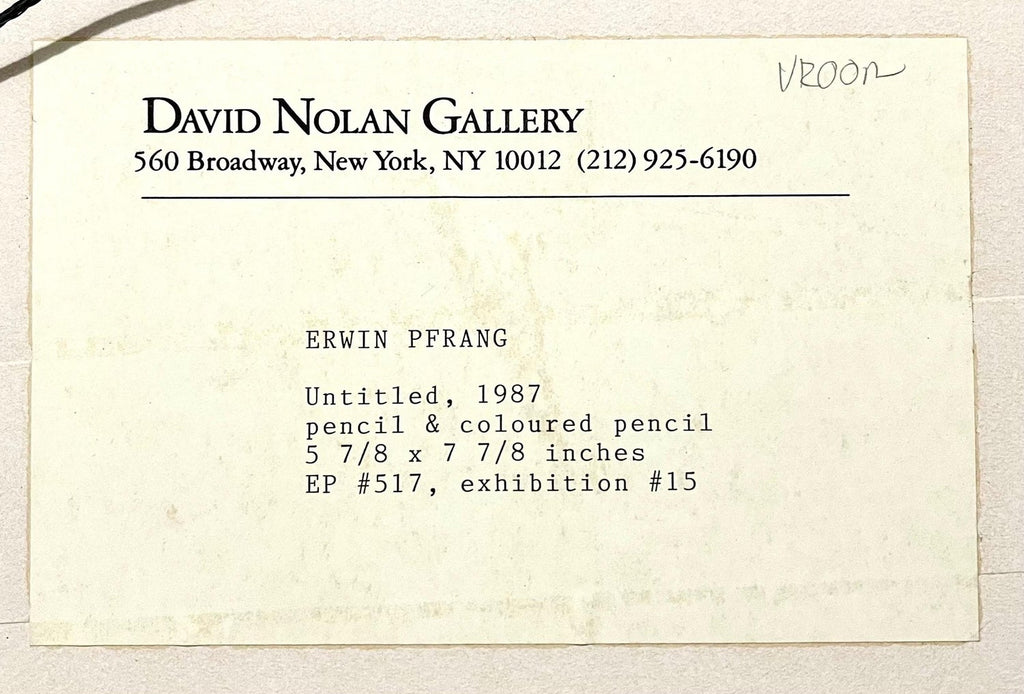 German Neo Expressionist Color Pencil Drawing Erwin Pfrang