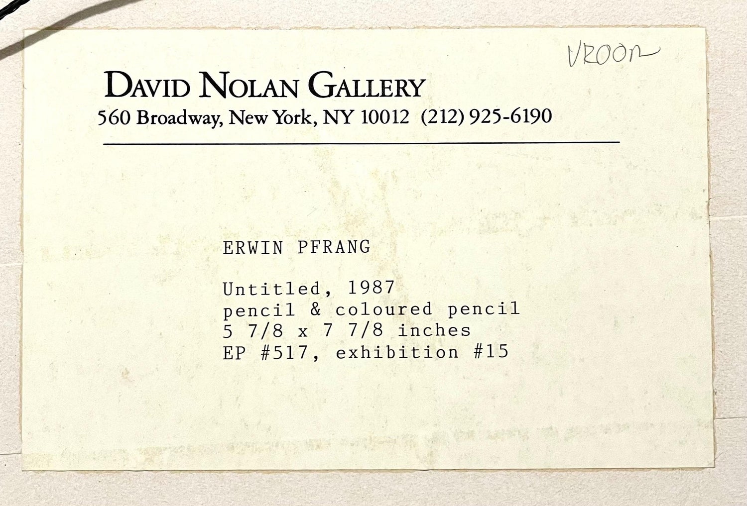 German Neo Expressionist Color Pencil Drawing Erwin Pfrang