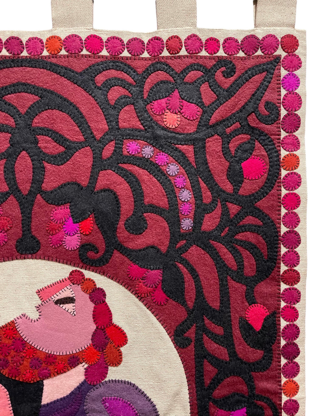 Wool Felt Craft Applique Vintage Israeli Judaica Folk Art Tapestry Kopel Gurwin