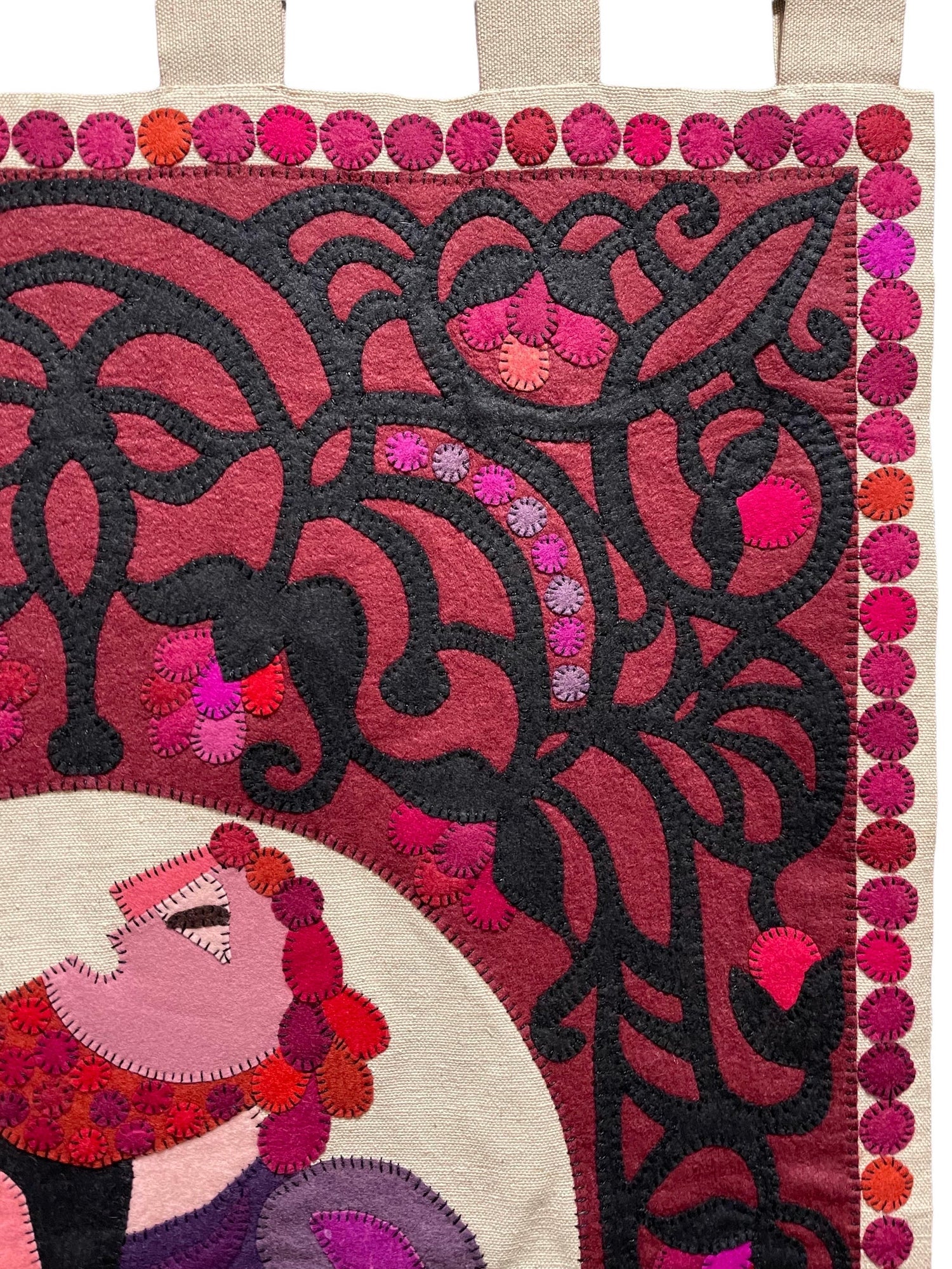 Wool Felt Craft Applique Vintage Israeli Judaica Folk Art Tapestry Kopel Gurwin