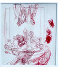 Boston Expressionist Conte Pencil Drawing "Still Life with Flies" Hyman Bloom