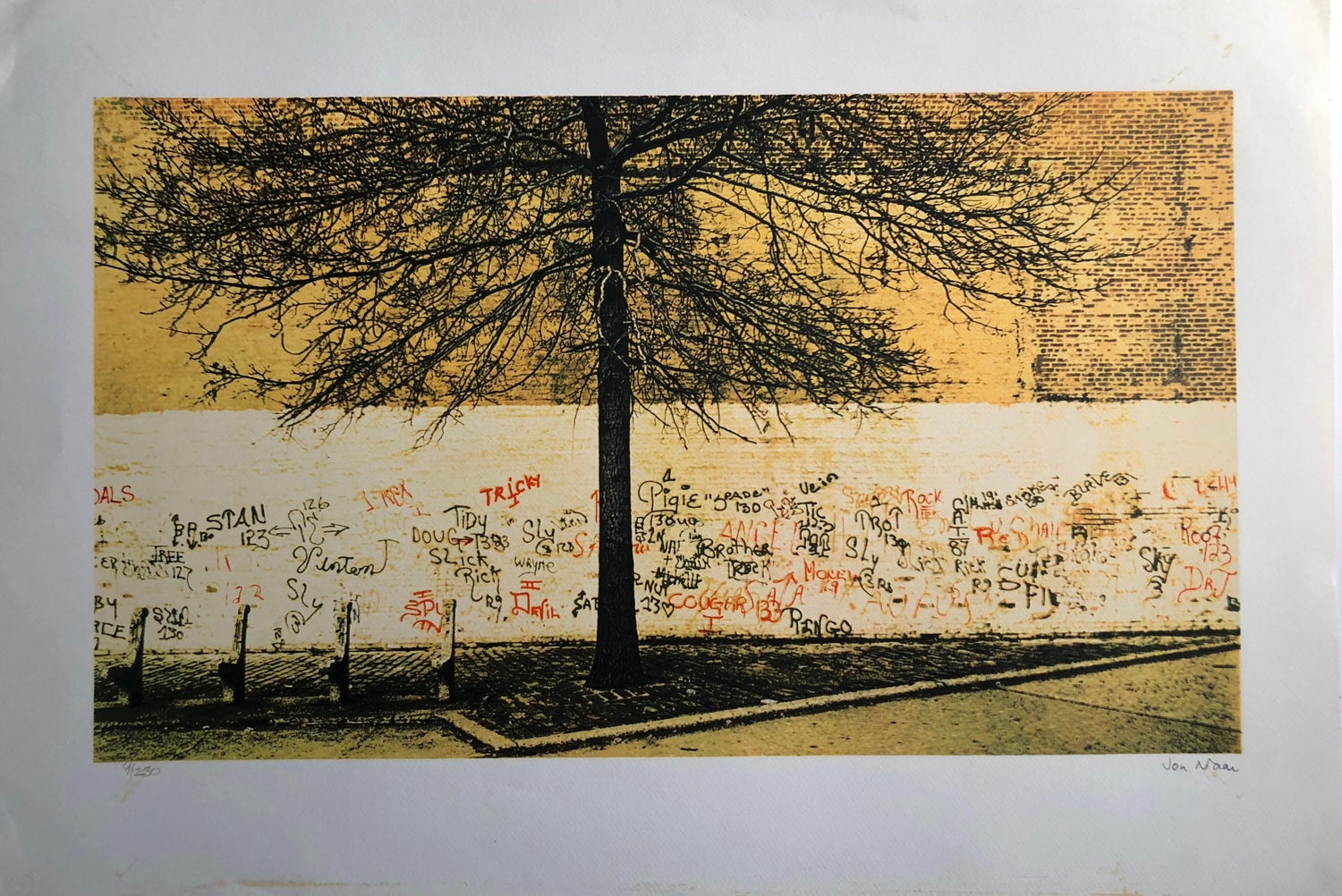 Graffiti Art Photograph Silkscreen Print Park New York City 1970s Pop Art
