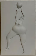 Latin American Master Abigail Varela Sculpture Relief Plaque Woman with Heart