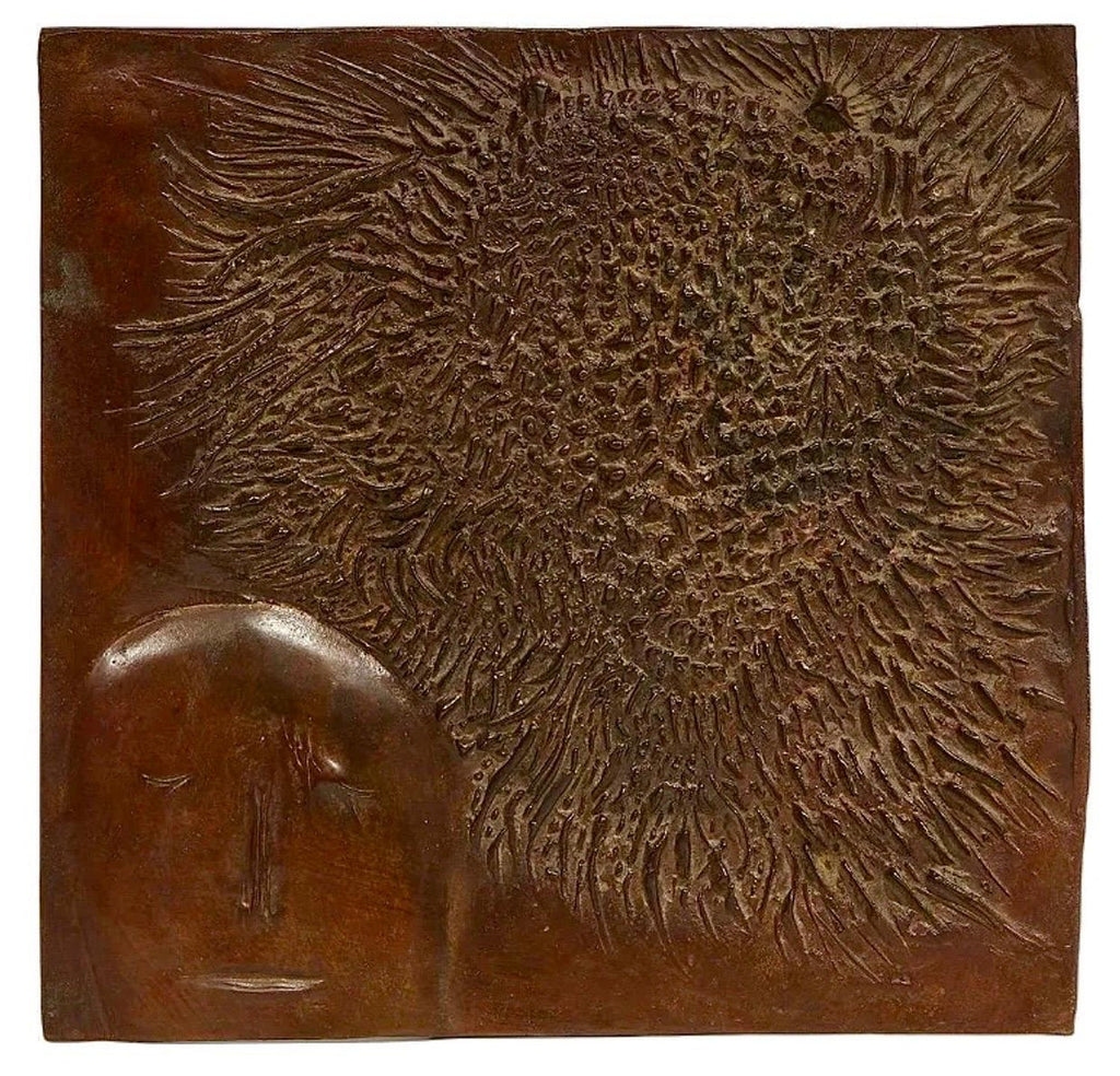 Bronze Sculpture Figure with Beast American Modernist Leonard Baskin Museum Art