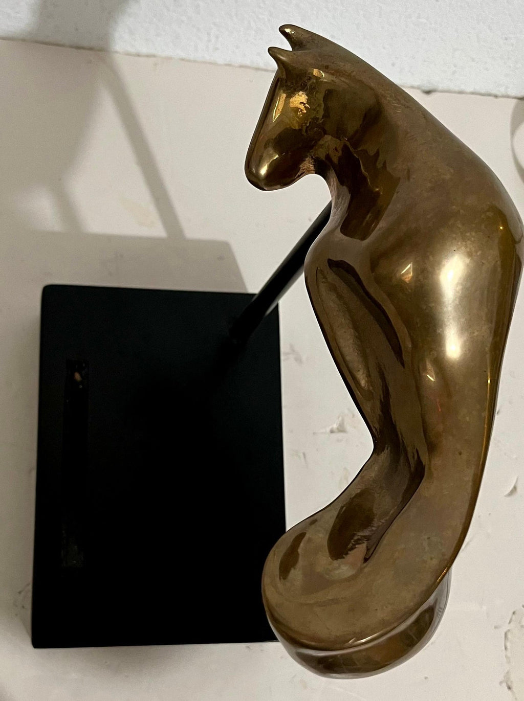 Bronze Modernist Biomorphic Sculpture Horse, Stand Colin Webster Watson Art Deco